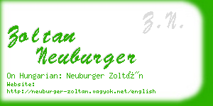 zoltan neuburger business card